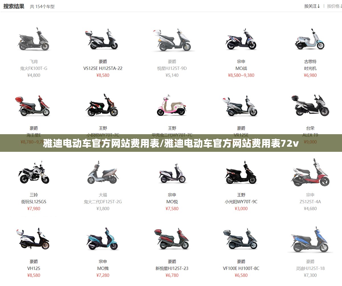 雅迪电动车官方网站费用表/雅迪电动车官方网站费用表72v 雅迪电动车官方网站费用表/雅迪电动车官方网站费用表72v