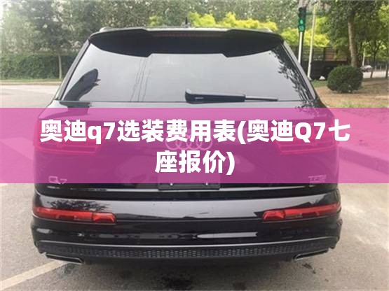 奥迪q7选装费用表(奥迪Q7七座报价) 奥迪q7选装费用表(奥迪Q7七座报价)