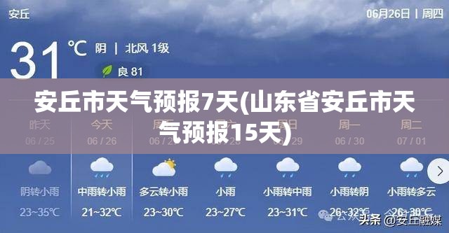 安丘市天气预报7天(山东省安丘市天气预报15天) 安丘市天气预报7天(山东省安丘市天气预报15天)