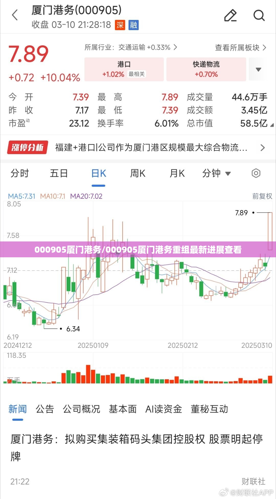 000905厦门港务/000905厦门港务重组最新进展查看 000905厦门港务/000905厦门港务重组最新进展查看