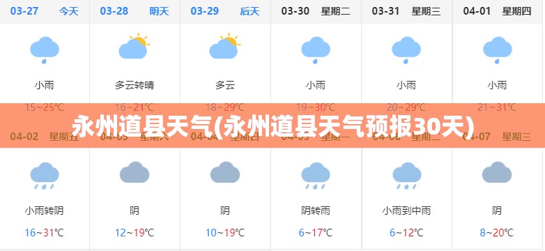永州道县天气(永州道县天气预报30天) 永州道县天气(永州道县天气预报30天)