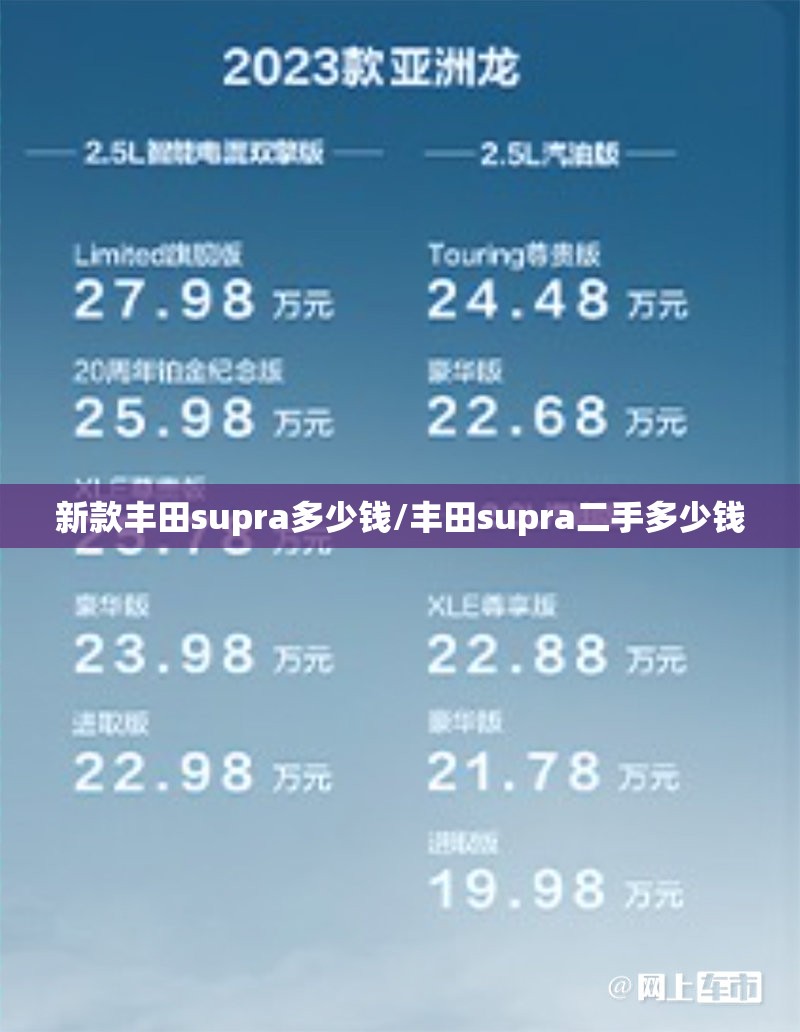新款丰田supra多少钱/丰田supra二手多少钱 新款丰田supra多少钱/丰田supra二手多少钱