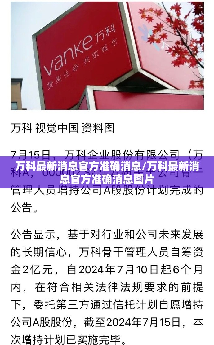 万科最新消息官方准确消息/万科最新消息官方准确消息图片