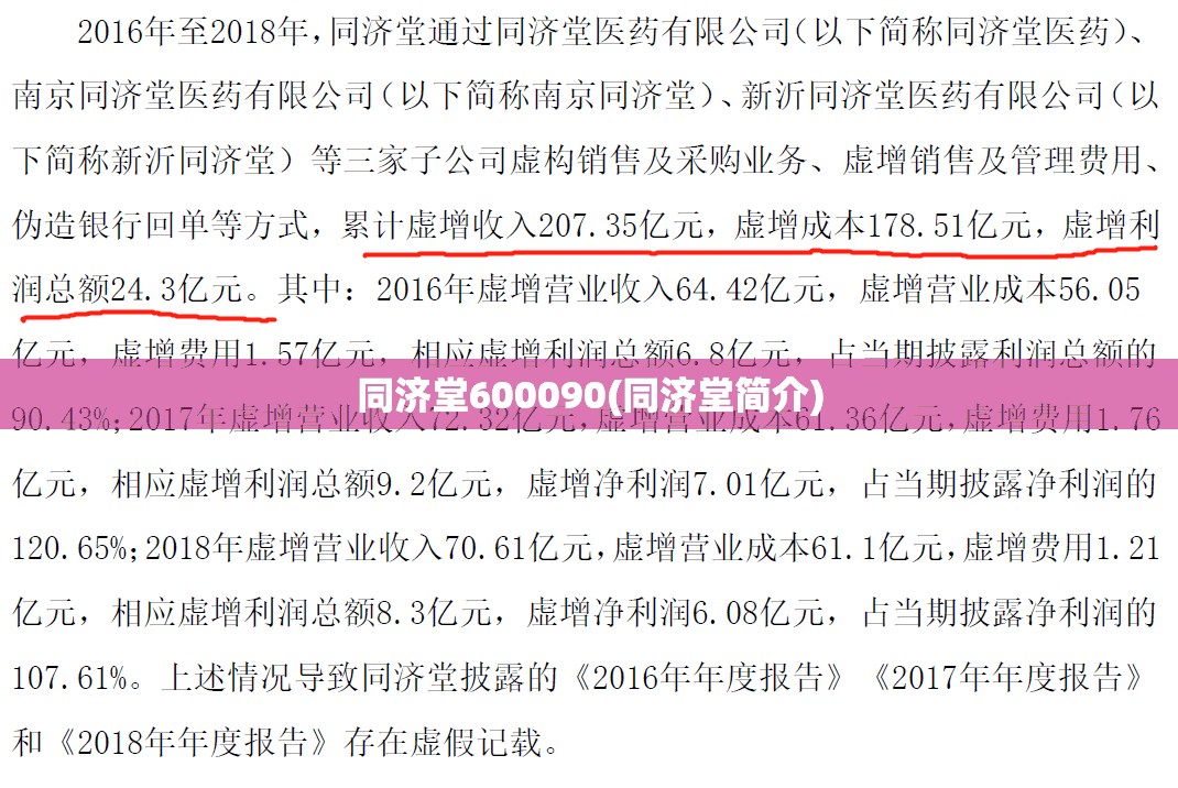同济堂600090(同济堂简介) 同济堂600090(同济堂简介)