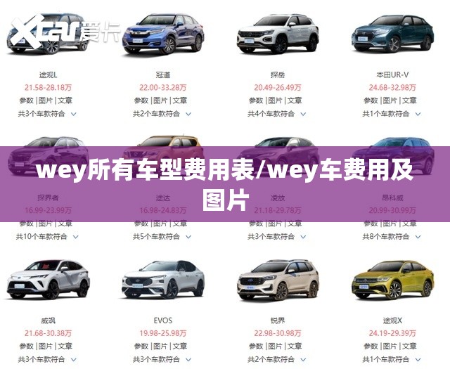 wey所有车型费用表/wey车费用及图片 wey所有车型费用表/wey车费用及图片