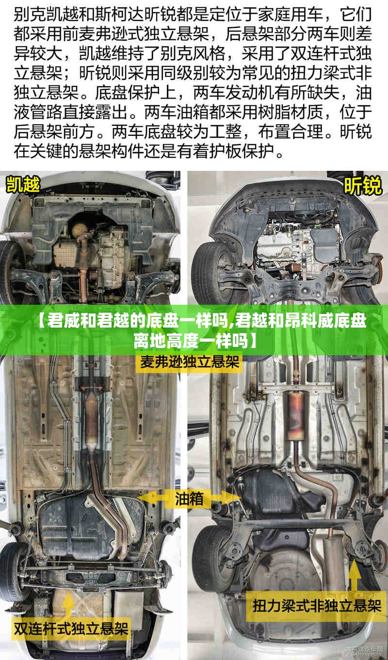 【君威和君越的底盘一样吗,君越和昂科威底盘离地高度一样吗】