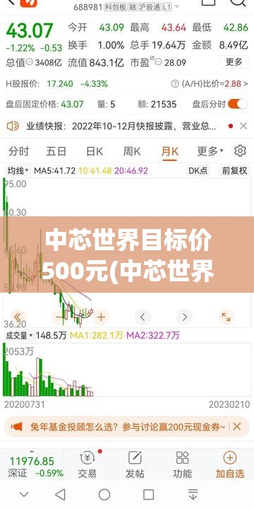 中芯世界目标价500元(中芯世界持有到2026年) 中芯世界目标价500元(中芯世界持有到2026年)