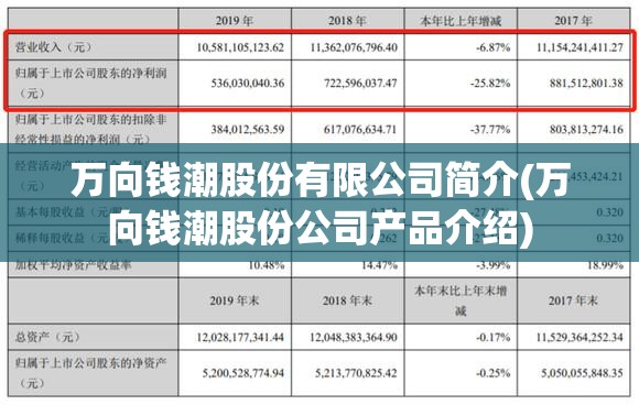 万向钱潮股份有限公司简介(万向钱潮股份公司产品介绍) 万向钱潮股份有限公司简介(万向钱潮股份公司产品介绍)