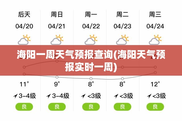 海阳一周天气预报查询(海阳天气预报实时一周) 海阳一周天气预报查询(海阳天气预报实时一周)