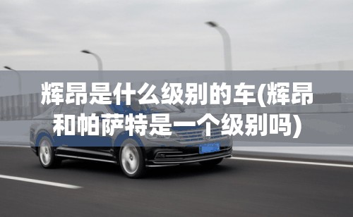 辉昂是什么级别的车(辉昂和帕萨特是一个级别吗)