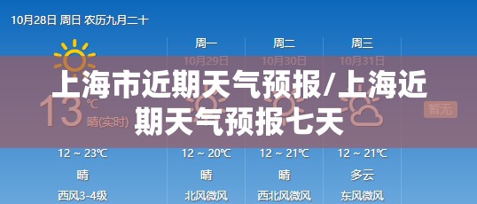 上海市近期天气预报/上海近期天气预报七天 上海市近期天气预报/上海近期天气预报七天