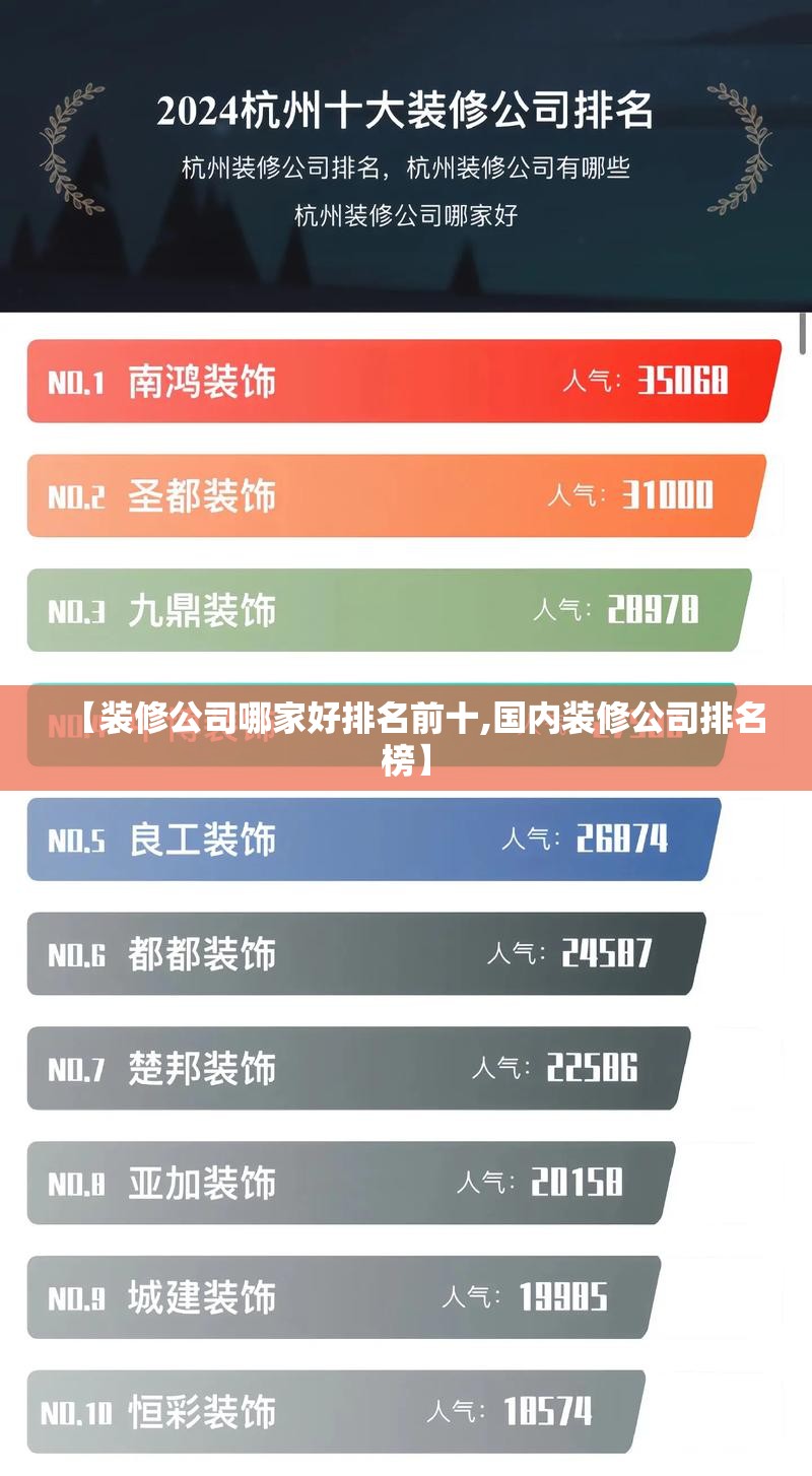 【装修公司哪家好排名前十,国内装修公司排名榜】 【装修公司哪家好排名前十,国内装修公司排名榜】