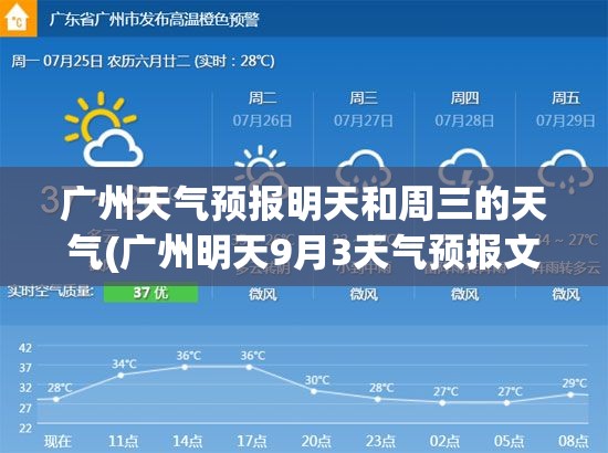 广州天气预报明天和周三的天气(广州明天9月3天气预报文字版)