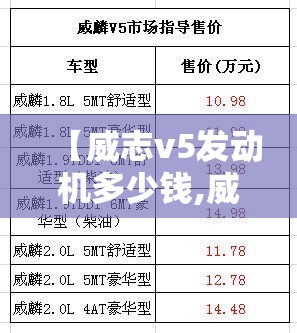 【威志v5发动机多少钱,威志v5车重多少】 【威志v5发动机多少钱,威志v5车重多少】