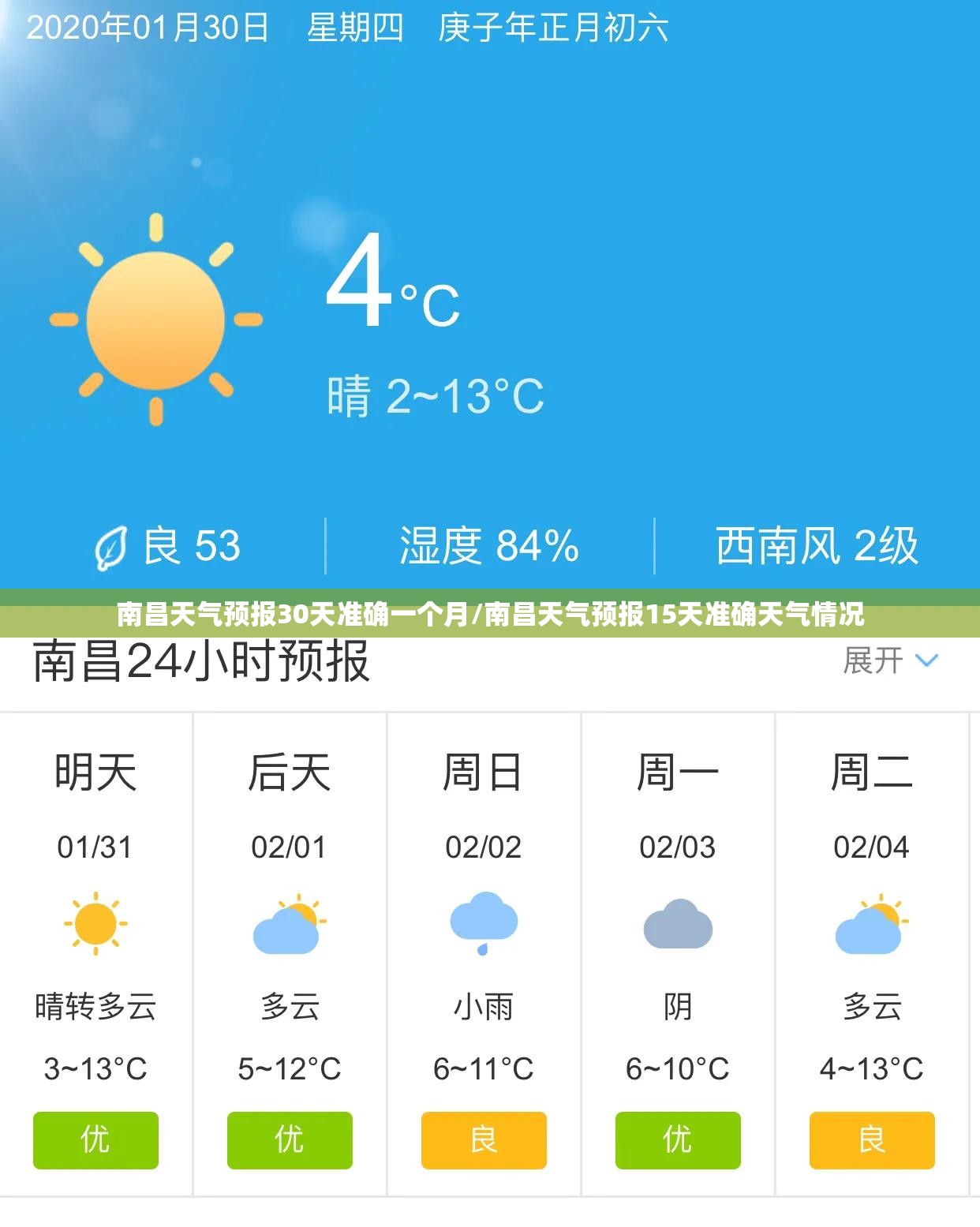南昌天气预报30天准确一个月/南昌天气预报15天准确天气情况