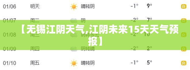 【无锡江阴天气,江阴未来15天天气预报】 【无锡江阴天气,江阴未来15天天气预报】