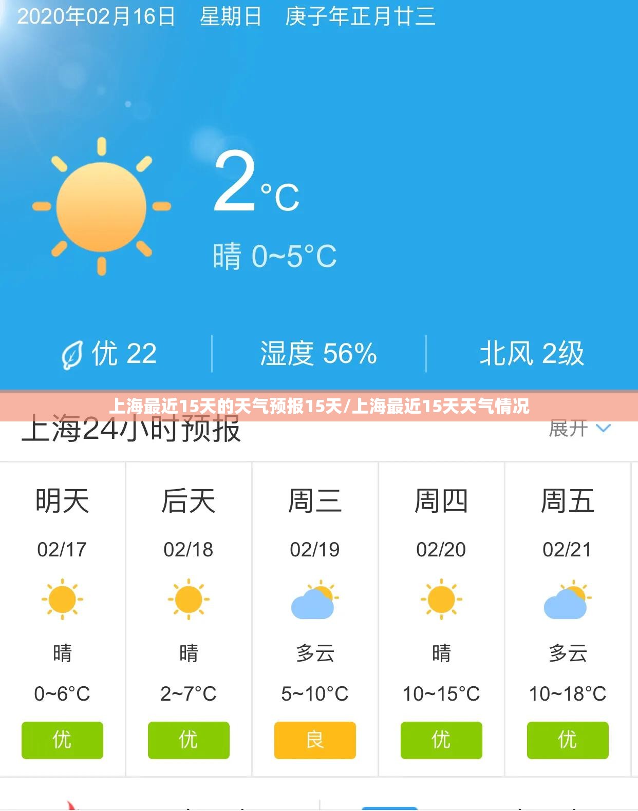 上海最近15天的天气预报15天/上海最近15天天气情况