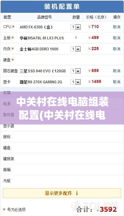 中关村在线电脑组装配置(中关村在线电脑配置报价大全) 中关村在线电脑组装配置(中关村在线电脑配置报价大全)