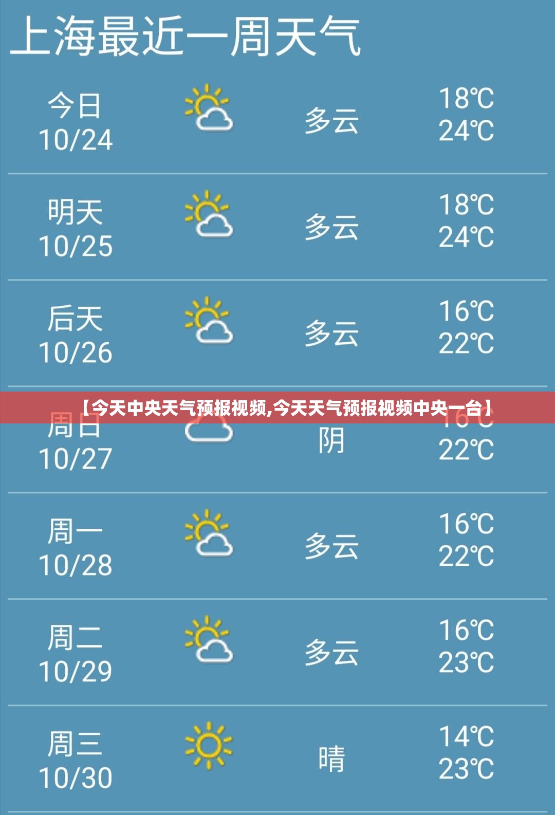 【今天中央天气预报视频,今天天气预报视频中央一台】 【今天中央天气预报视频,今天天气预报视频中央一台】
