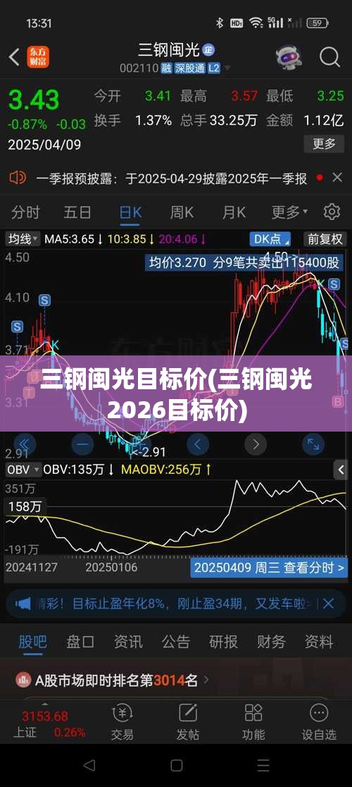 三钢闽光目标价(三钢闽光2026目标价)