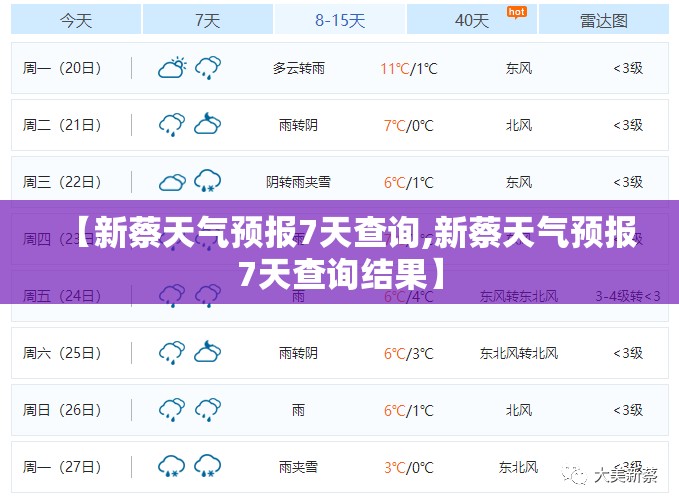【新蔡天气预报7天查询,新蔡天气预报7天查询结果】 【新蔡天气预报7天查询,新蔡天气预报7天查询结果】