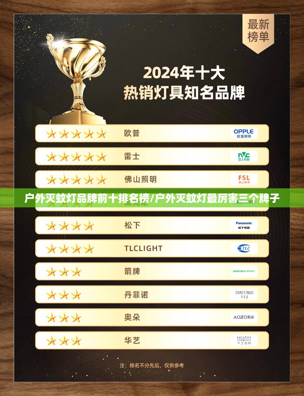 户外灭蚊灯品牌前十排名榜/户外灭蚊灯最厉害三个牌子