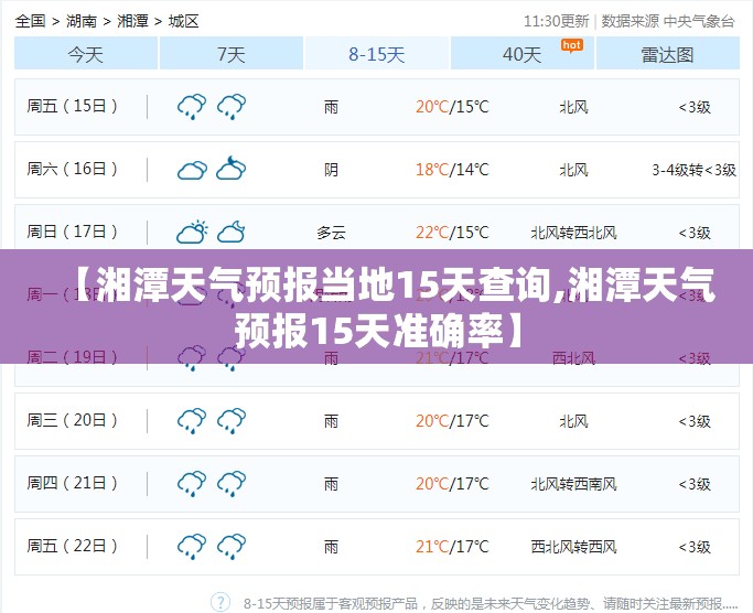 【湘潭天气预报当地15天查询,湘潭天气预报15天准确率】 【湘潭天气预报当地15天查询,湘潭天气预报15天准确率】