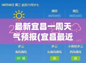 最新宜昌一周天气预报(宜昌最近一周天气预报) 最新宜昌一周天气预报(宜昌最近一周天气预报)