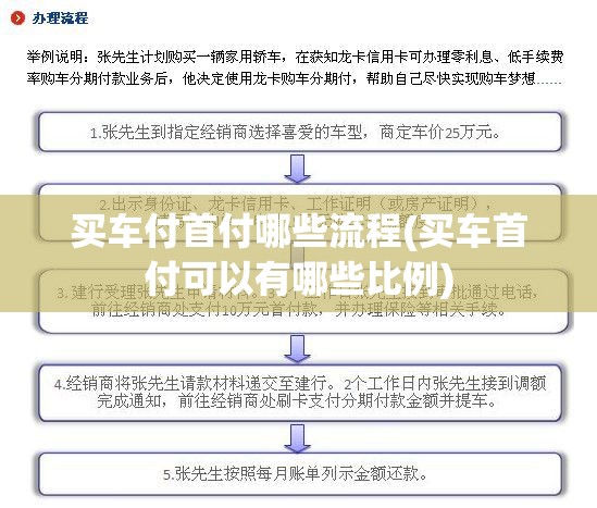 买车付首付哪些流程(买车首付可以有哪些比例) 买车付首付哪些流程(买车首付可以有哪些比例)