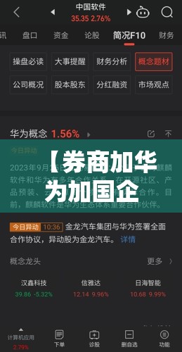 【券商加华为加国企的股票,券商加中字头的股票】 【券商加华为加国企的股票,券商加中字头的股票】