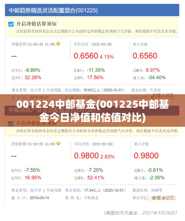 001224中邮基金(001225中邮基金今日净值和估值对比) 001224中邮基金(001225中邮基金今日净值和估值对比)