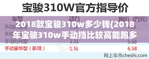 2018款宝骏310w多少钱(2018年宝骏310w手动挡比较高能跑多少) 2018款宝骏310w多少钱(2018年宝骏310w手动挡比较高能跑多少)