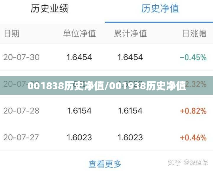 001838历史净值/001938历史净值 001838历史净值/001938历史净值