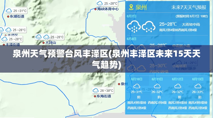 泉州天气预警台风丰泽区(泉州丰泽区未来15天天气趋势) 泉州天气预警台风丰泽区(泉州丰泽区未来15天天气趋势)