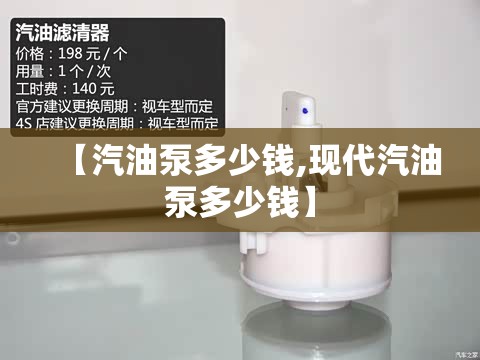 【汽油泵多少钱,现代汽油泵多少钱】