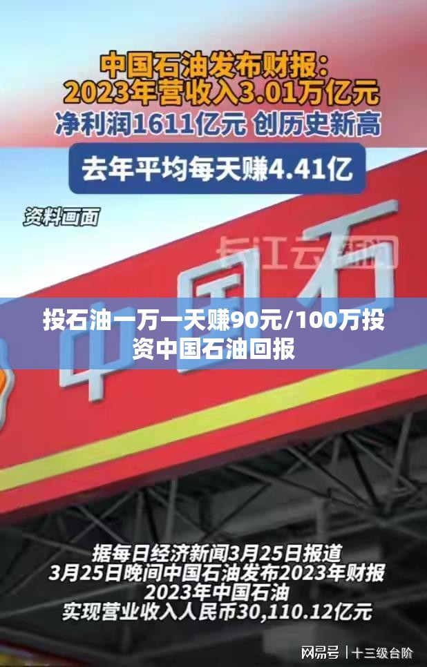 投石油一万一天赚90元/100万投资中国石油回报 投石油一万一天赚90元/100万投资中国石油回报