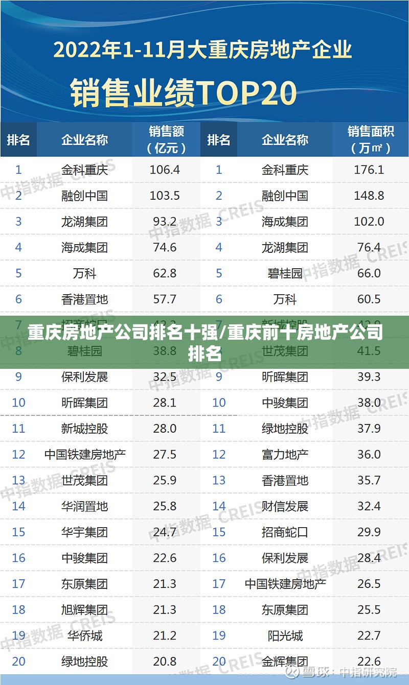 重庆房地产公司排名十强/重庆前十房地产公司排名