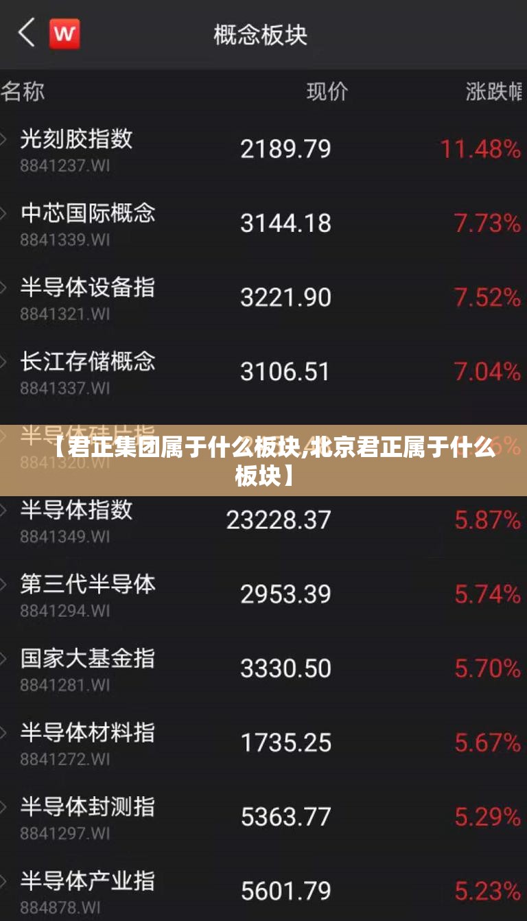 【君正集团属于什么板块,北京君正属于什么板块】 【君正集团属于什么板块,北京君正属于什么板块】