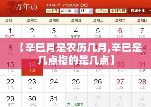 【辛巳月是农历几月,辛巳是几点指的是几点】 【辛巳月是农历几月,辛巳是几点指的是几点】