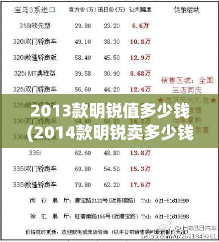 2013款明锐值多少钱(2014款明锐卖多少钱)