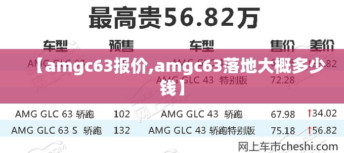 【amgc63报价,amgc63落地大概多少钱】
