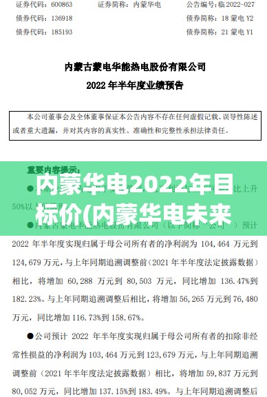 内蒙华电2022年目标价(内蒙华电未来增长潜力如何) 内蒙华电2022年目标价(内蒙华电未来增长潜力如何)