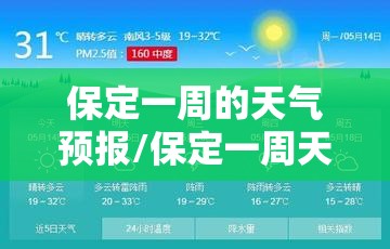 保定一周的天气预报/保定一周天气详情