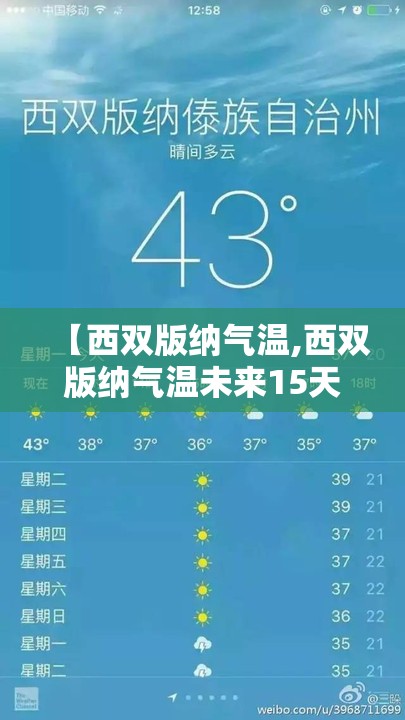 【西双版纳气温,西双版纳气温未来15天预报】
