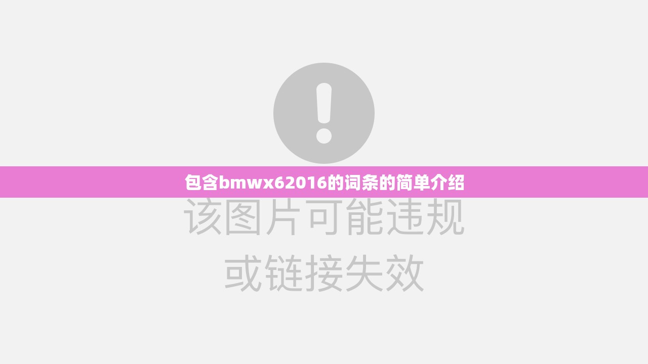 包含bmwx62016的词条的简单介绍