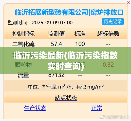 临沂污染最新(临沂污染指数实时查询)