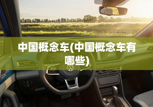 中国概念车(中国概念车有哪些)