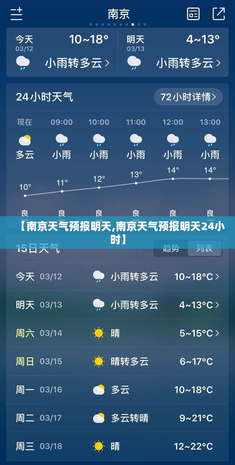 【南京天气预报明天,南京天气预报明天24小时】