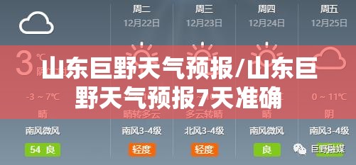 山东巨野天气预报/山东巨野天气预报7天准确 山东巨野天气预报/山东巨野天气预报7天准确