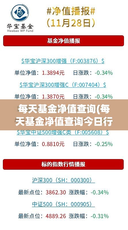 每天基金净值查询(每天基金净值查询今日行情) 每天基金净值查询(每天基金净值查询今日行情)